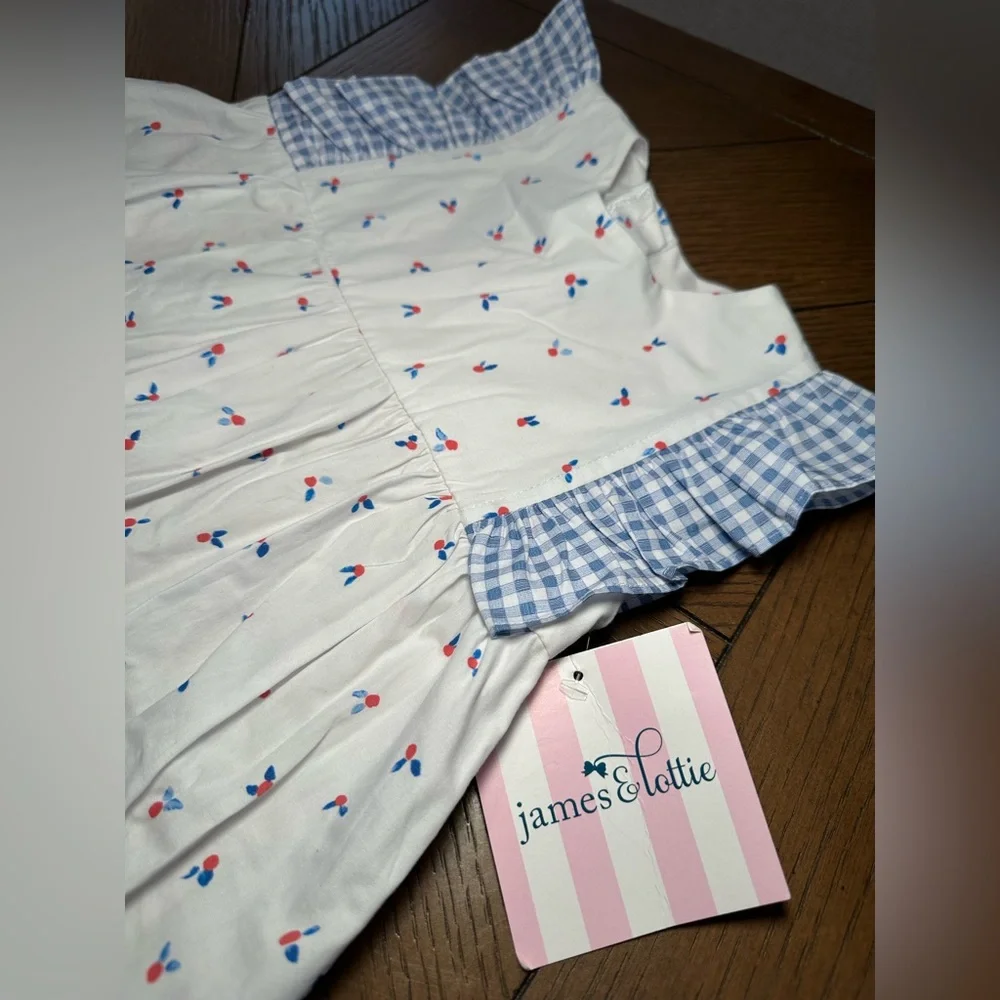 James & Lottie Cherry Dress- Brand New - Picture 2 of 3
